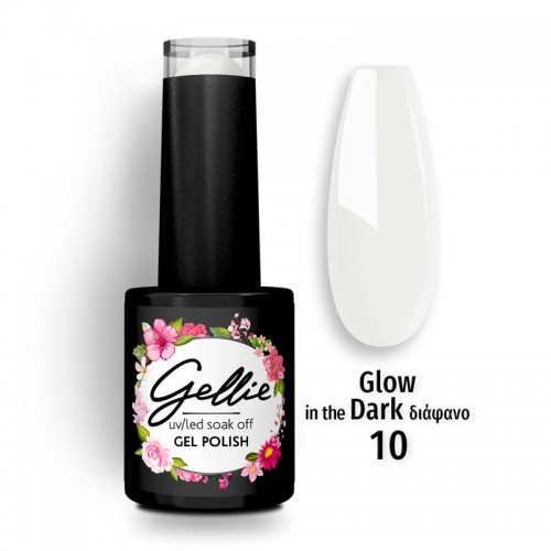 Gellie Ημιμόνιμο Βερνίκι Νυχιών 10 Glow In The Dark