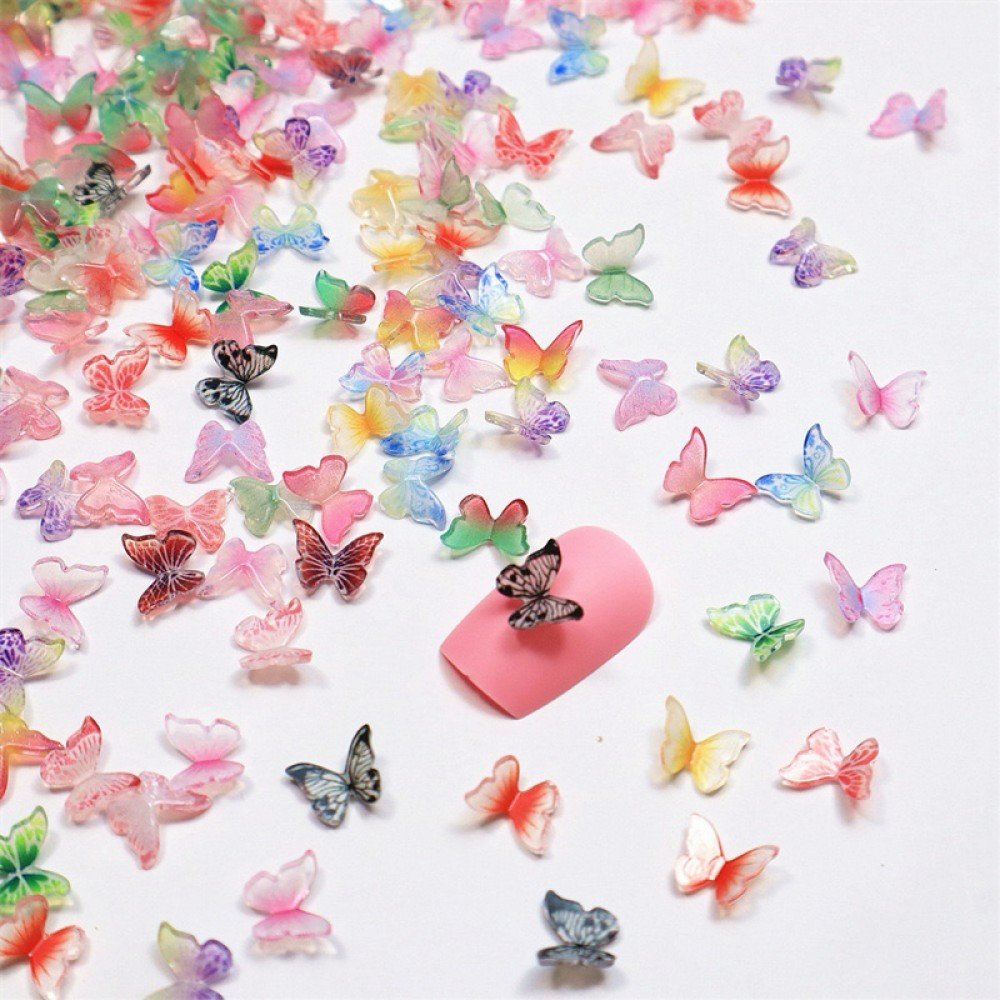 J.K Διακοσμητικές Πεταλούδες Νυχιών 3D Butterfly Mix