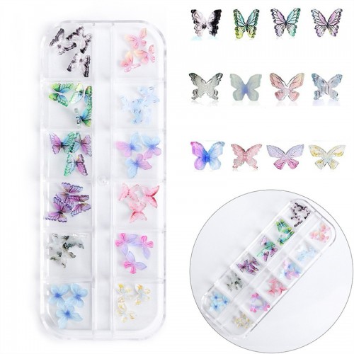 J.K  Διακοσμητικά Νυχιών 3D Butterfly Box 08