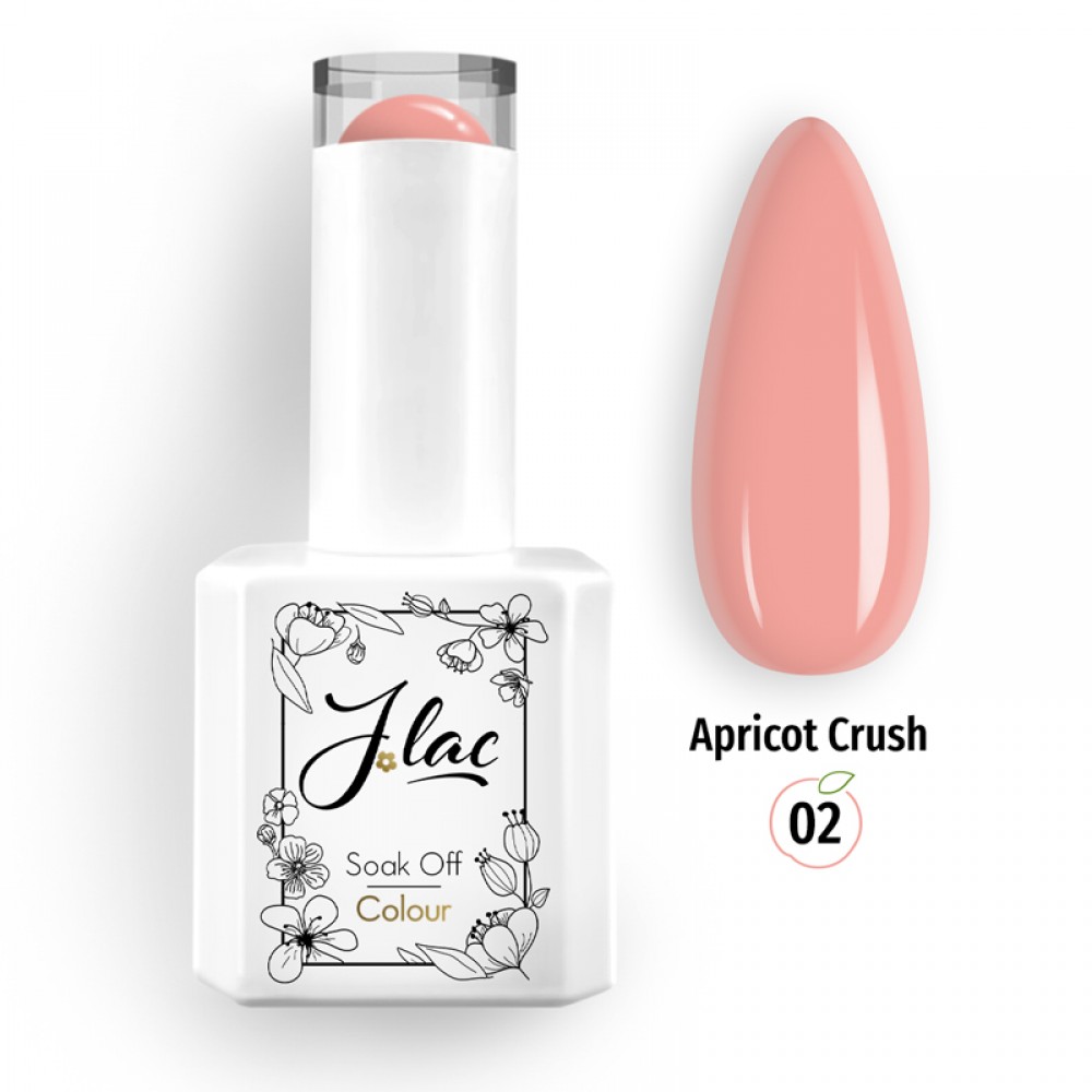 Jlac Ημιμόνιμο Βερνίκι Νυχιών Apricot Crush 02, 15ml