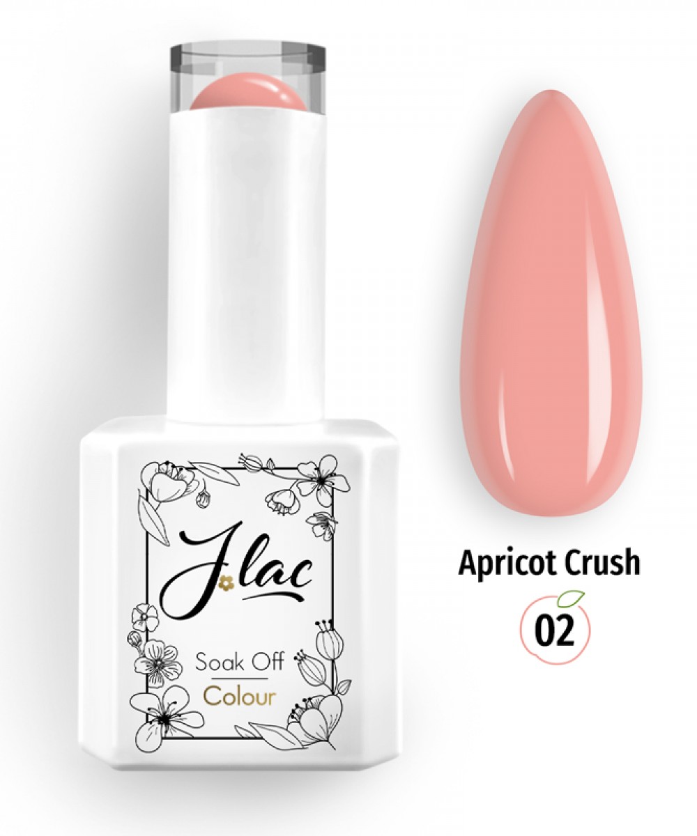 Jlac Ημιμόνιμο Βερνίκι Νυχιών Apricot Crush 02, 15ml