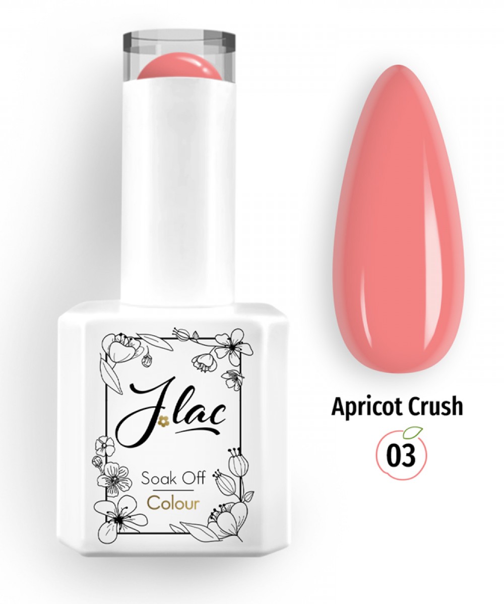 Jlac Ημιμόνιμο Βερνίκι Νυχιών Apricot Crush 03, 15ml