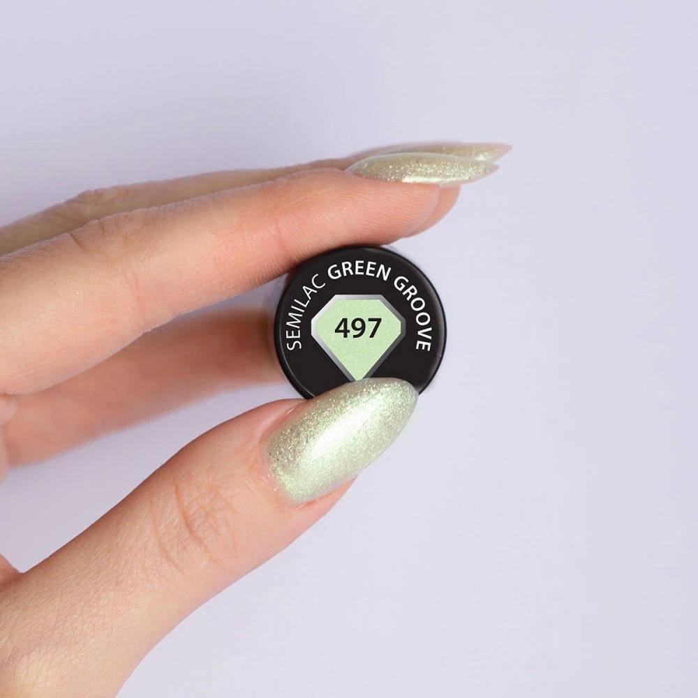 Semilac Ημιμόνιμο Βερνίκι ΝυχιώνSemilac 497 Green Groove 7ml