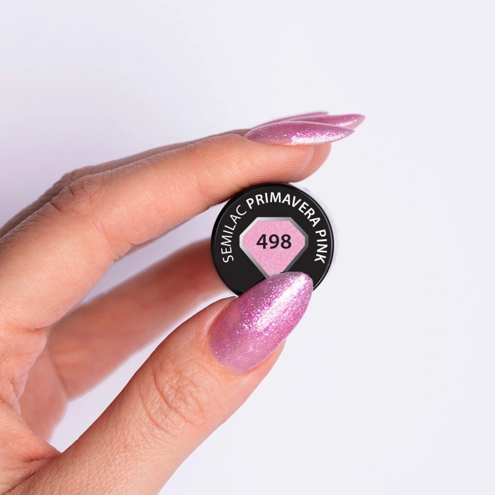 Semilac Ημιμόνιμο Βερνίκι ΝυχιώνSemilac 498 Primavera Pink 7ml