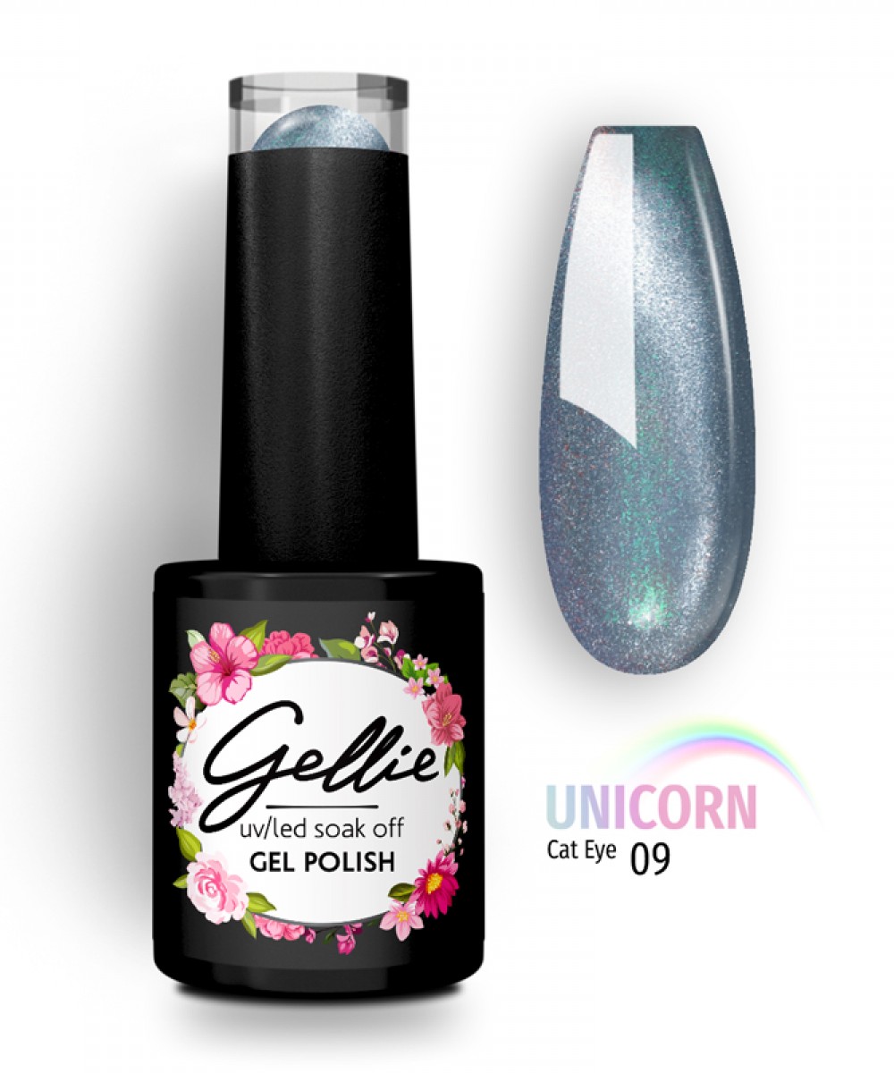 Gellie Ημιμόνιμο Βερνίκι Νυχιών Unicorn  Cat Eye 09, 10ml