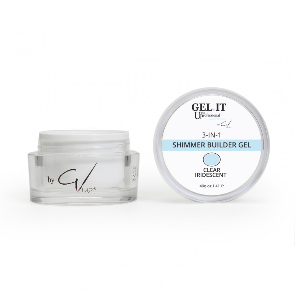 Gel It Up 3in1 Shimmer Builder Gel Clear Iridescent 40gr