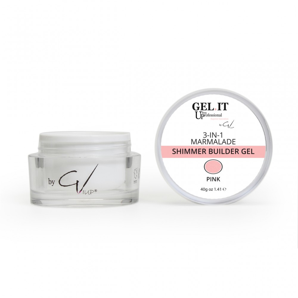 Gel It Up 3in1 Shimmer Builder Gel Pink  40gr