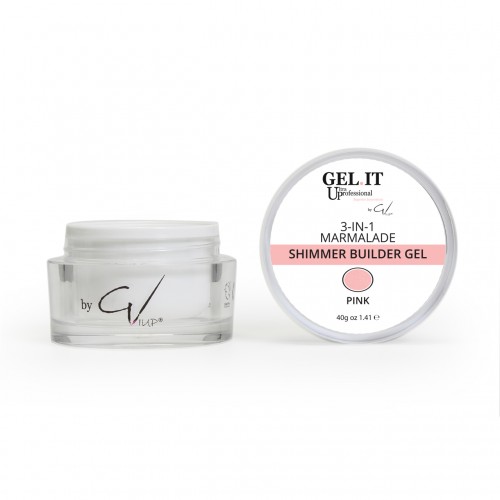 Gel It Up 3in1 Shimmer Builder Gel Pink  40gr