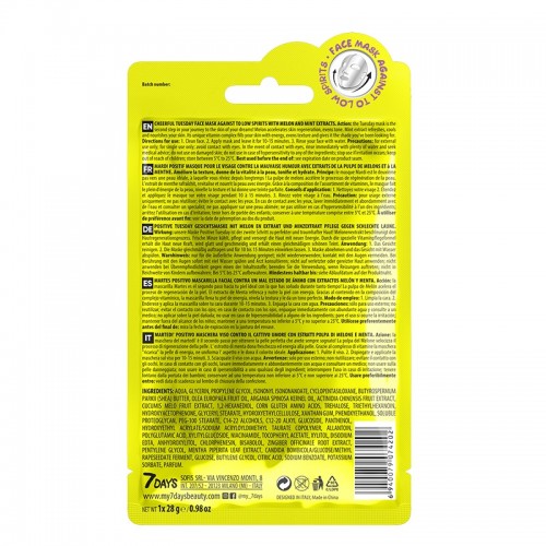 7DAYS Cheerful Tuesday Sheet Mask 28g