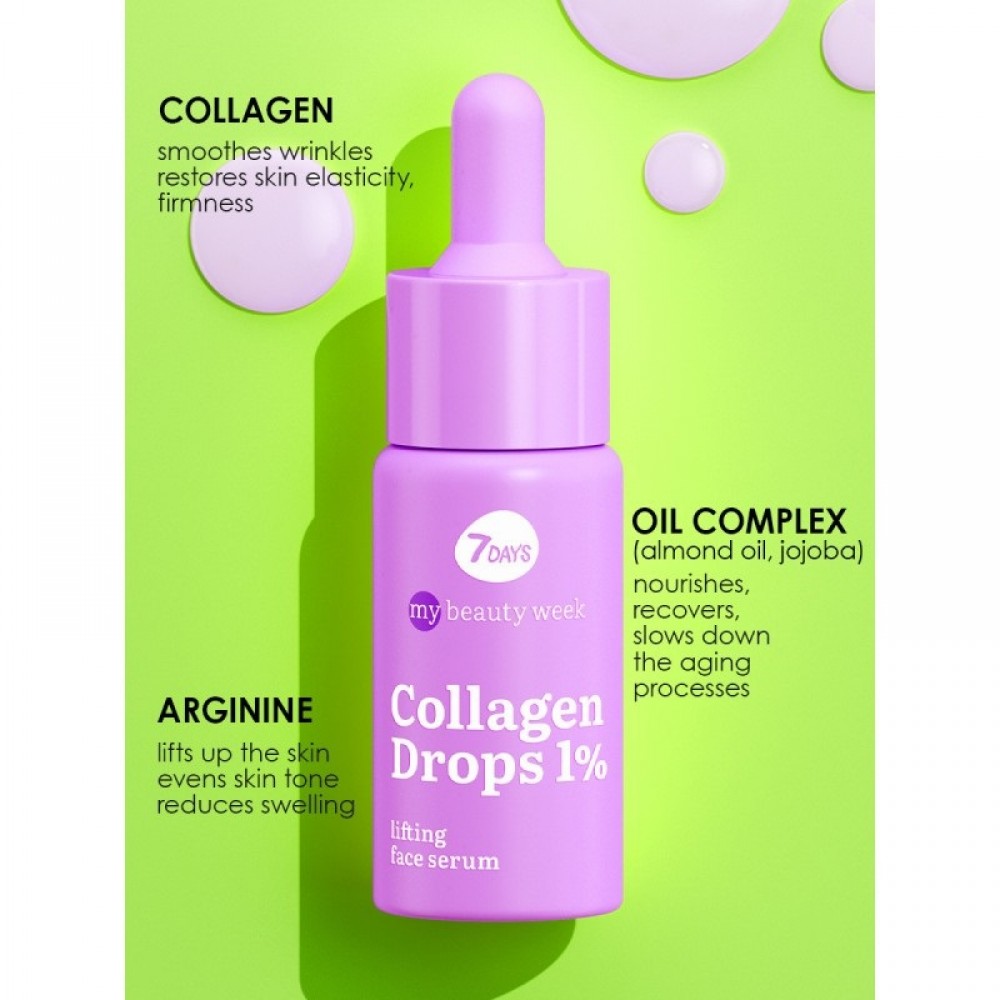 7DAYS MB Collagen Drops Lifting Face Serum 20ml 7DAYS MB Collagen Drops Lifting Face Serum 20ml
