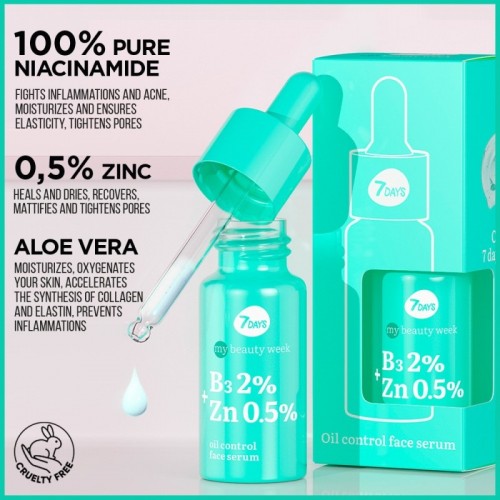 7DAYS MB B3 ZN Oil Control Face Serum 20ml