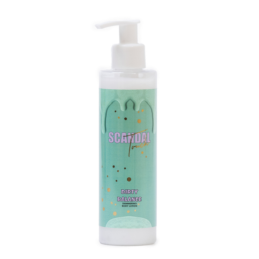 Scandal Beauty Shimmer Body Lotion Scandal Touch ”Dirty Balance” Με Άρωμα Μπανάνα & Καρύδα, 200ML