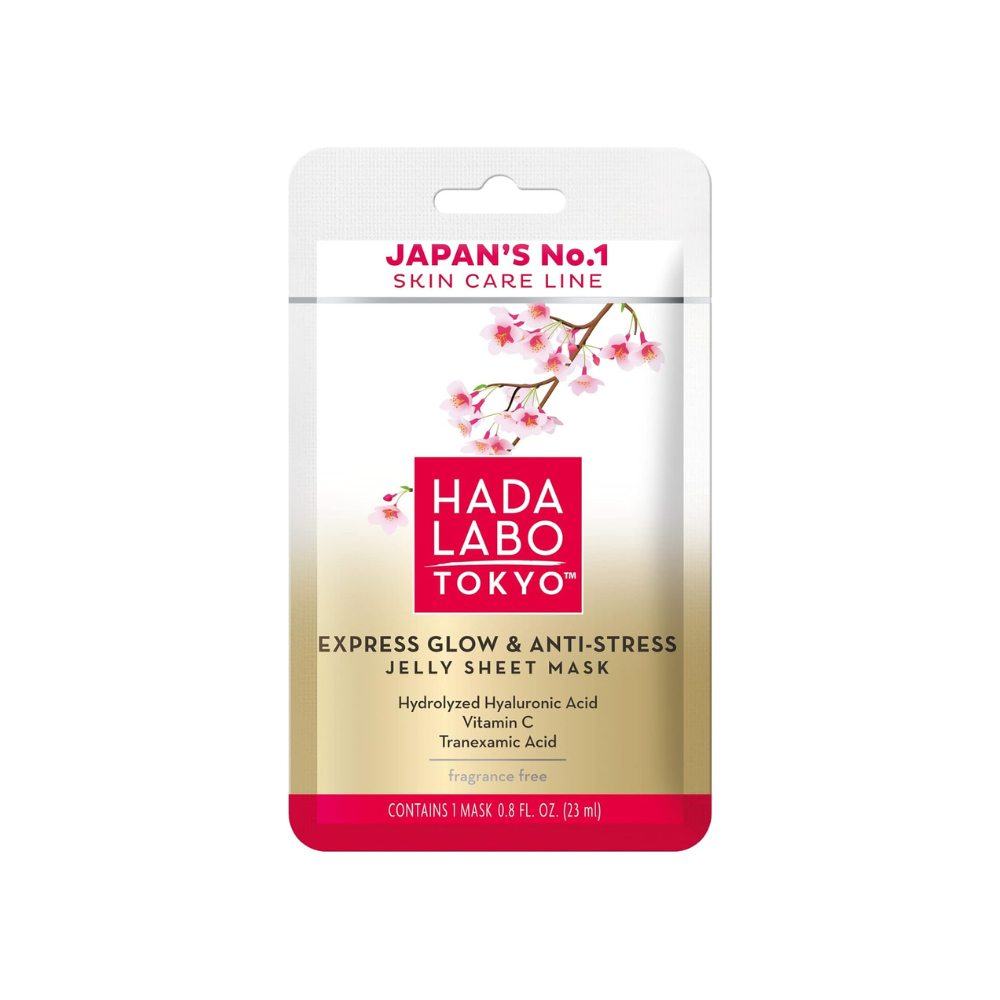 Hada Labo Tokyo Premium Express Glow Anti-stress Jelly Sheet Mask In Sachet 23ml
