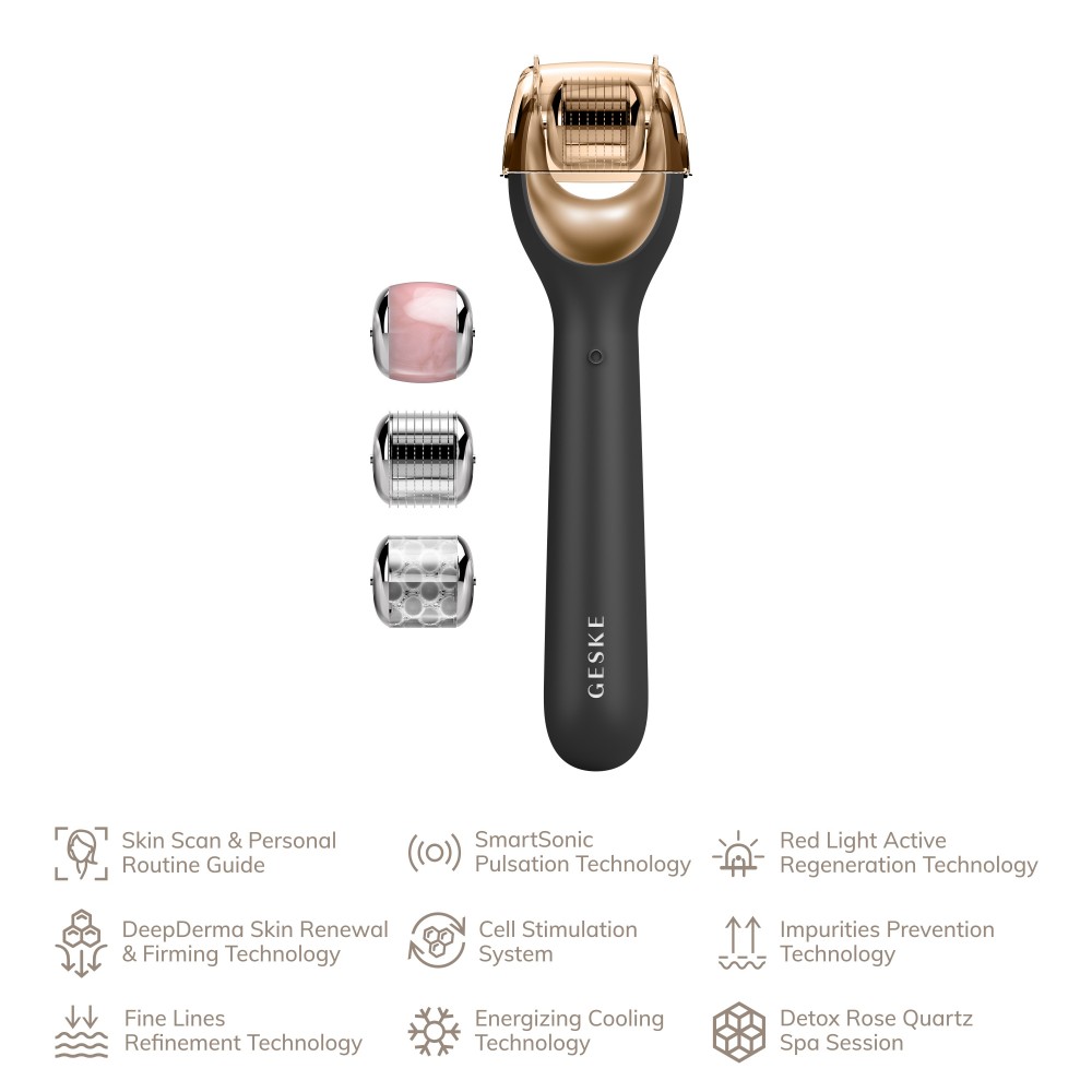 Geske MicroNeedle Face Roller | 9 in 1 Gray