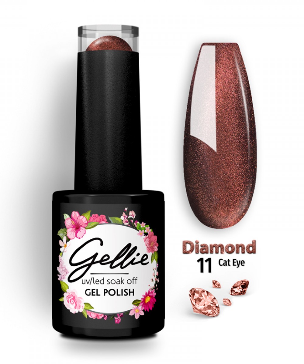 Gellie Ημιμόνιμο Βερνίκι Νυχιών – Diamond Cat Eye 11 ,10ml