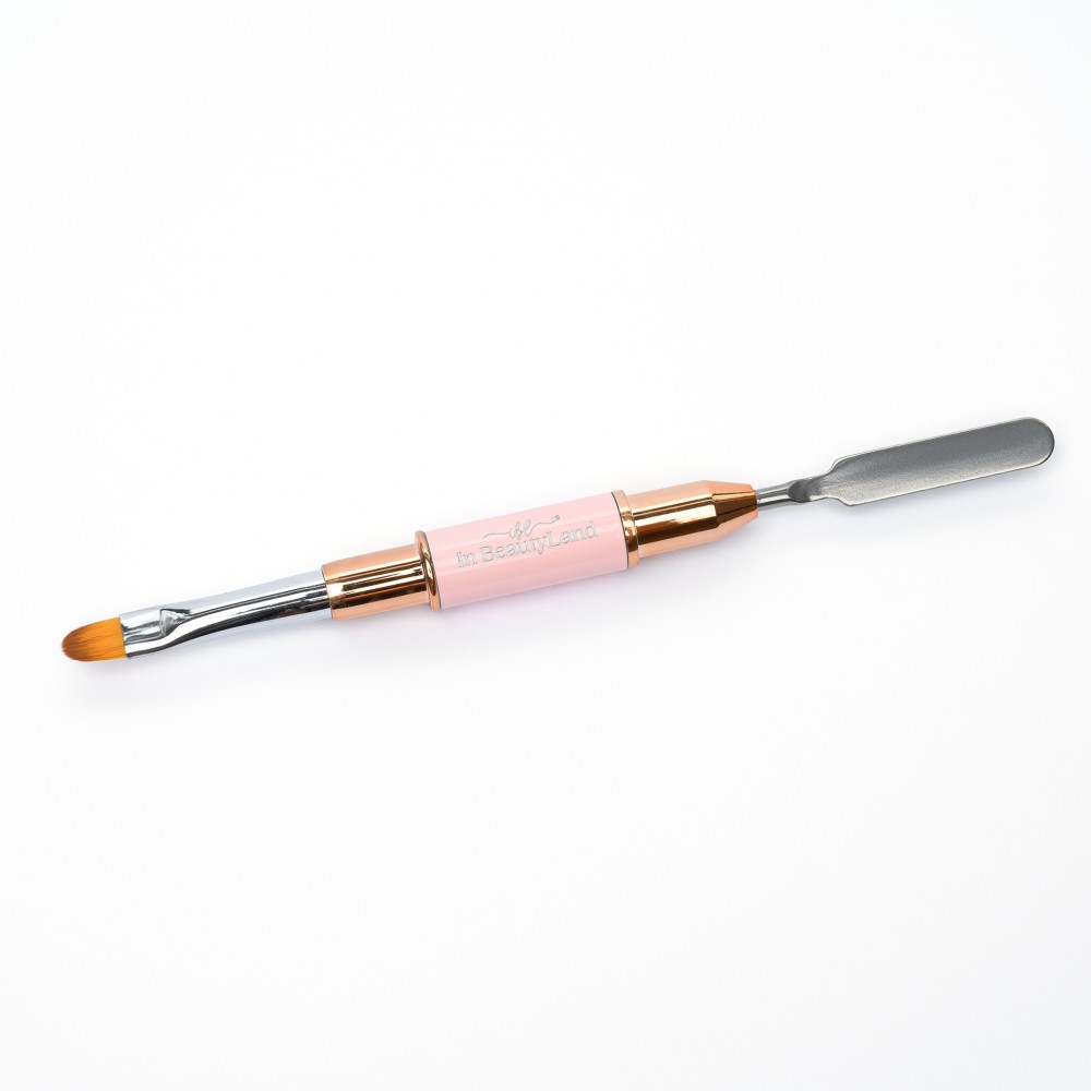 Πινέλο Acrygel Διπλό Με Σπάτουλα Πινέλο Acrygel Διπλό Με Σπάτουλα