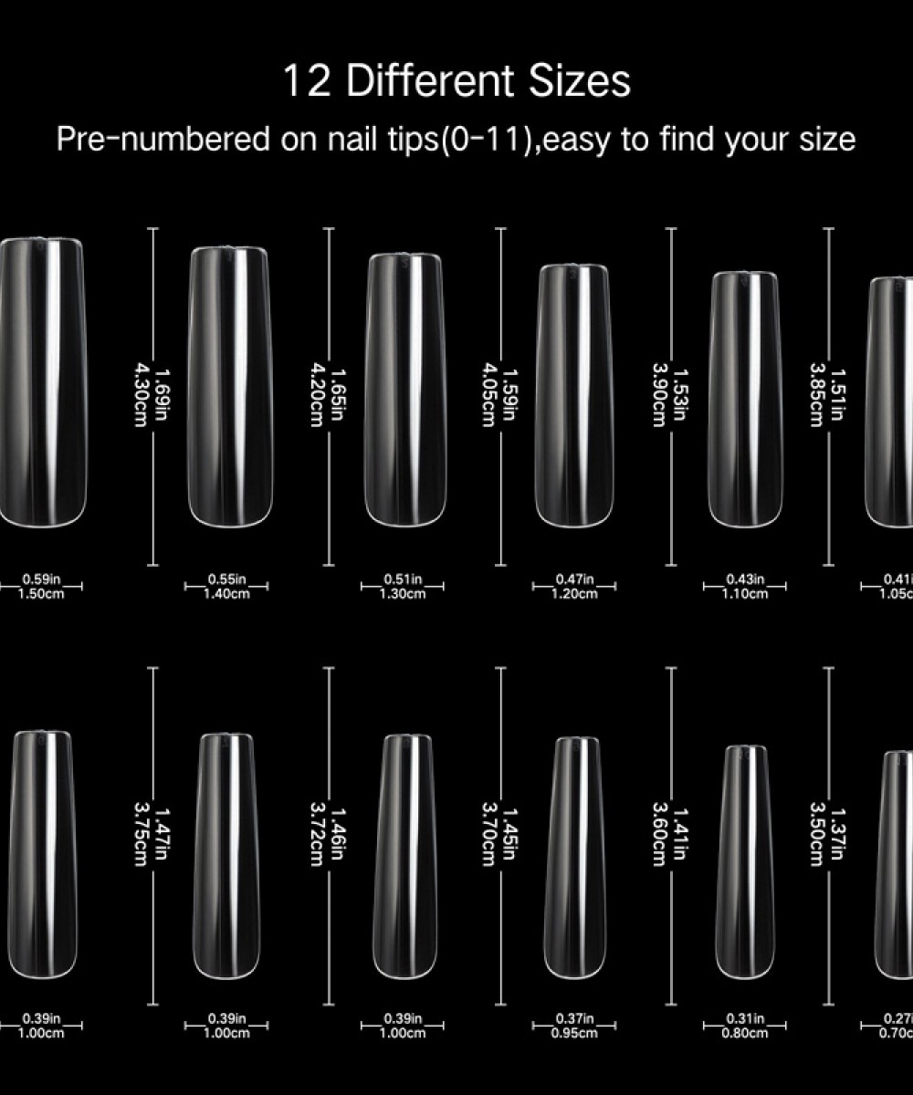 J.K Soft Gel Tips 68 XXL Square  (070091) 240 τεμάχια