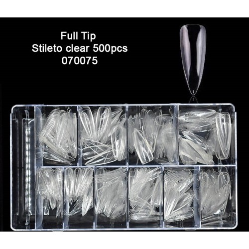 J.K Soft Gel Tips Full Stiletto (070075) 500 τεμάχια
