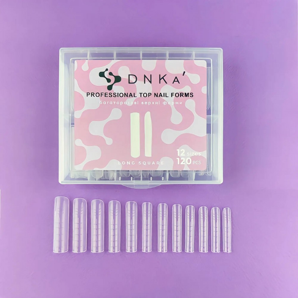 DNKa Reusable Upper Nail Forms Long Square 120pcs