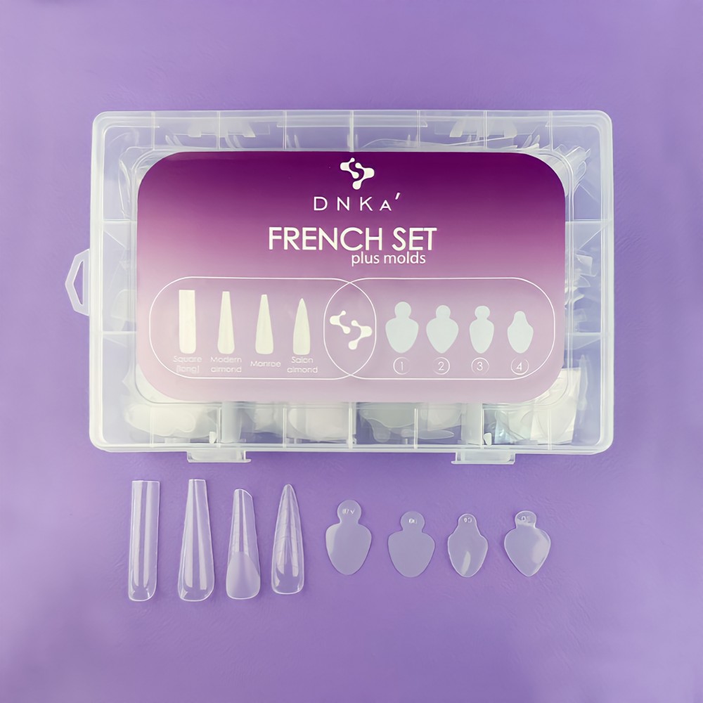 DNKa Reusable Upper Nail French Set Tips & Guides (Molds) 192/96pcs DNKa Reusable Upper Nail French Set Tips & Guides (Molds) 192/96pcs