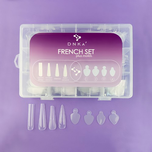 DNKa Reusable Upper Nail French Set Tips & Guides (Molds) 192/96pcs