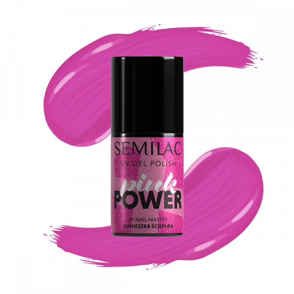 Semilac Ημιμόνιμο Βερνίκι Νυχιών A703 Lakier Hybrydowy Pink Power  7ml
