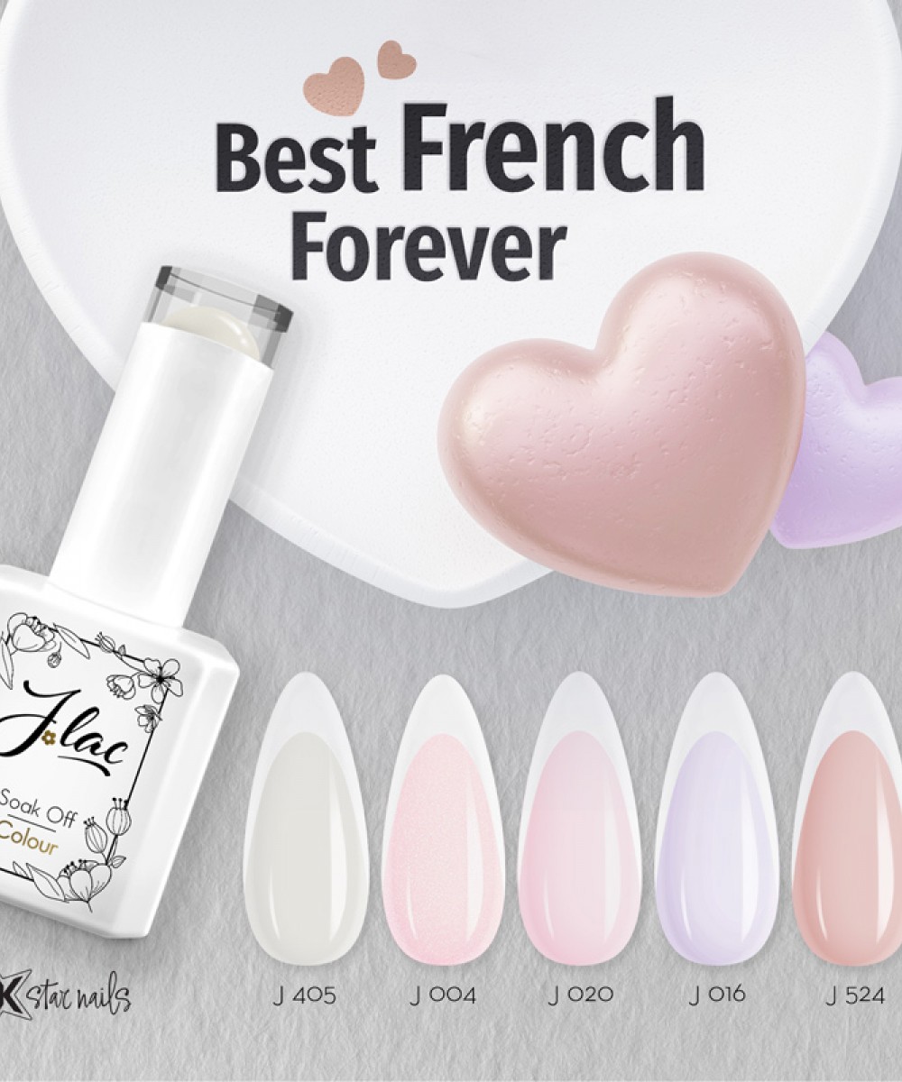 Jlac Σετ Ημιμόνιμα Βερνίκια Best French Forever