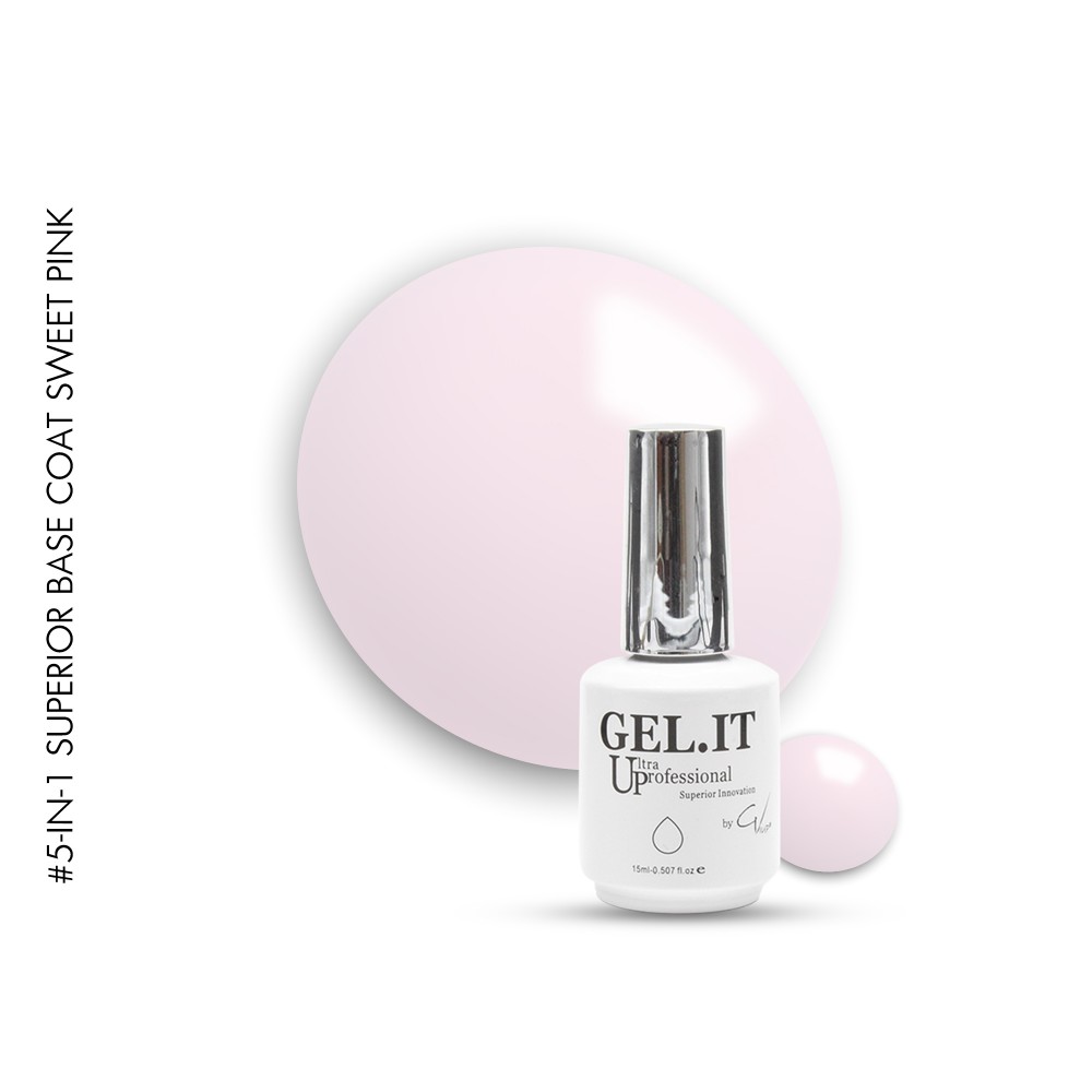 Gel It Up 5In1  Superior Base Coat Sweet Pink, 15ml