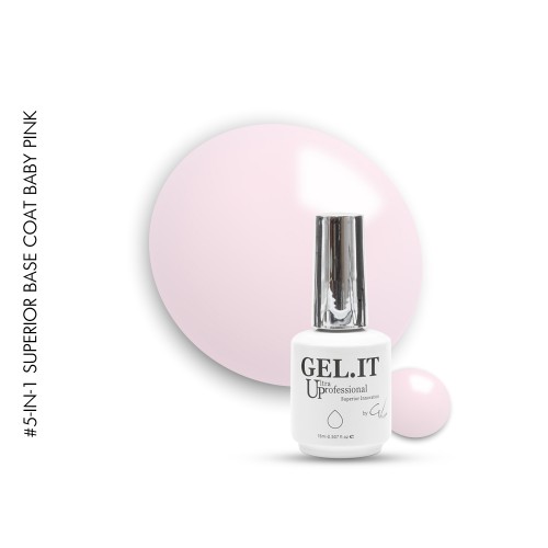 Gel It Up 5In1  Superior Base Coat Baby Pink, 15ml
