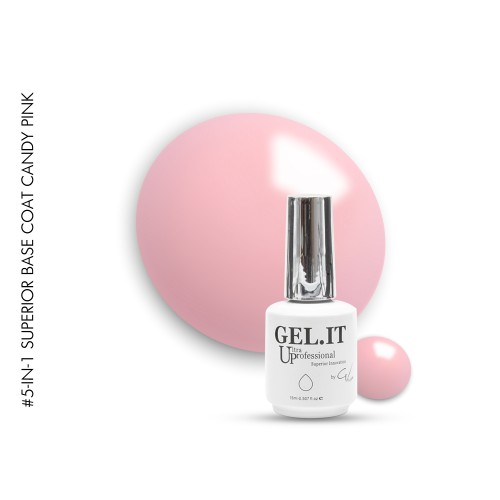 Gel It Up 5In1  Superior Base Coat Candy Pink, 15ml