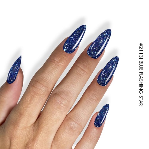 Gel It Up Ημιμόνιμο Βερνίκι Νυχιών 2113J Blue Flashing Star ,10ml