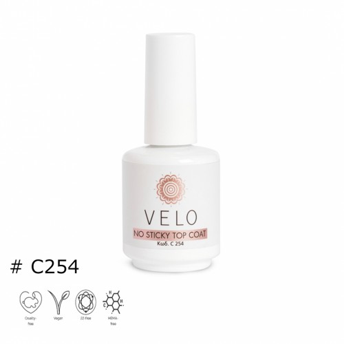 Velo No Sticky Top Coat C254 Hema Free 13ml