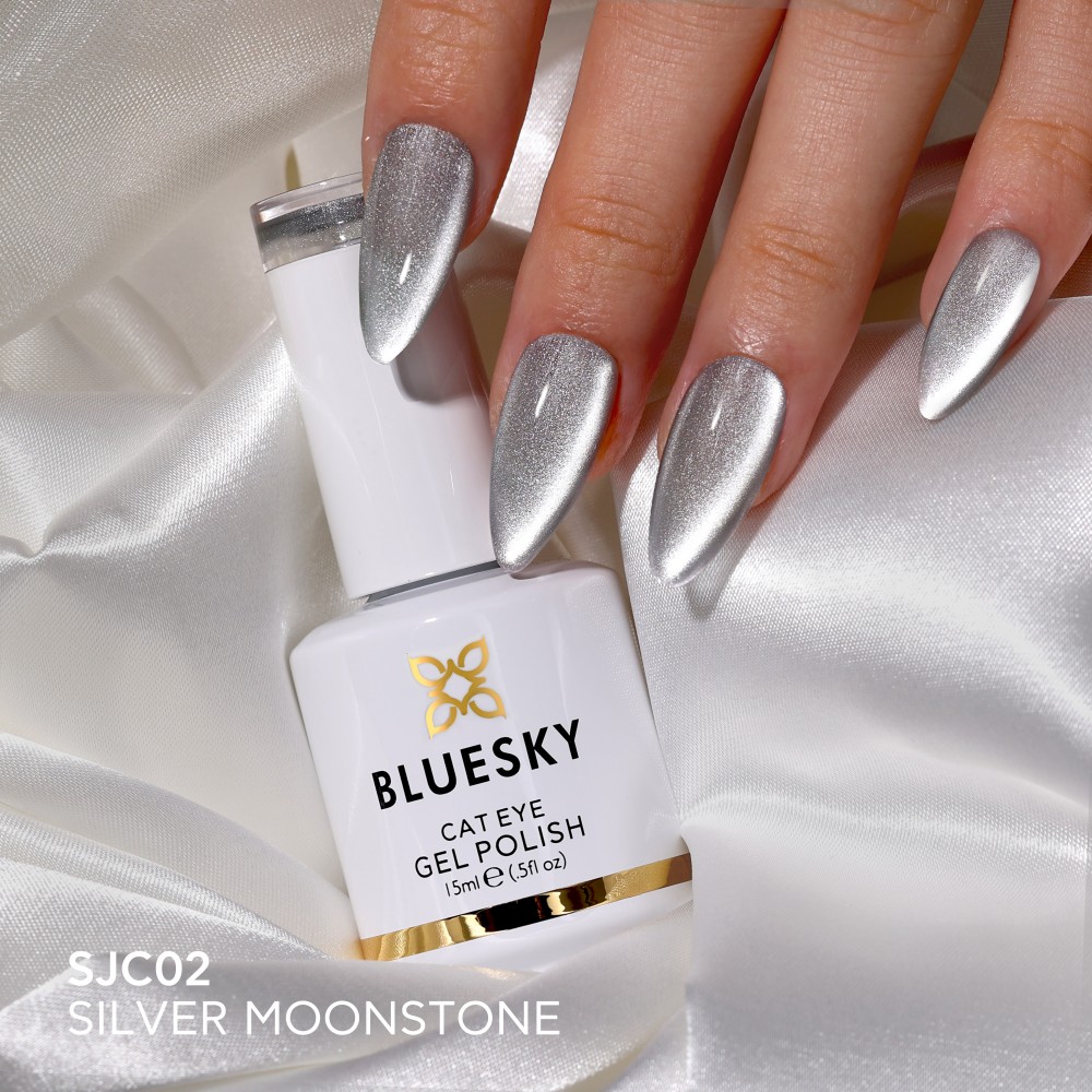 Bluesky Ημιμόνιμο Βερνίκι Νυχιών Satin Cat Eye SJC02 Silver Moonstone ,15ml Bluesky Ημιμόνιμο Βερνίκι Νυχιών Satin Cat Eye SJC02 Silver Moonstone ,15ml