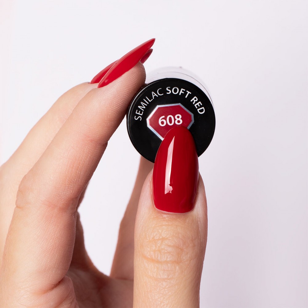 Semilac Ημιμόνιμο Βερνίκι Νυχιών 608 UV Gel Polish Soft Red 7 ml Semilac Ημιμόνιμο Βερνίκι Νυχιών 608 UV Gel Polish Soft Red 7 ml