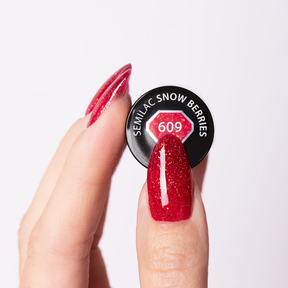 Semilac Ημιμόνιμο Βερνίκι Νυχιών 609 UV Gel Polish Snow Berries 7 ml Semilac Ημιμόνιμο Βερνίκι Νυχιών 609 UV Gel Polish Snow Berries 7 ml