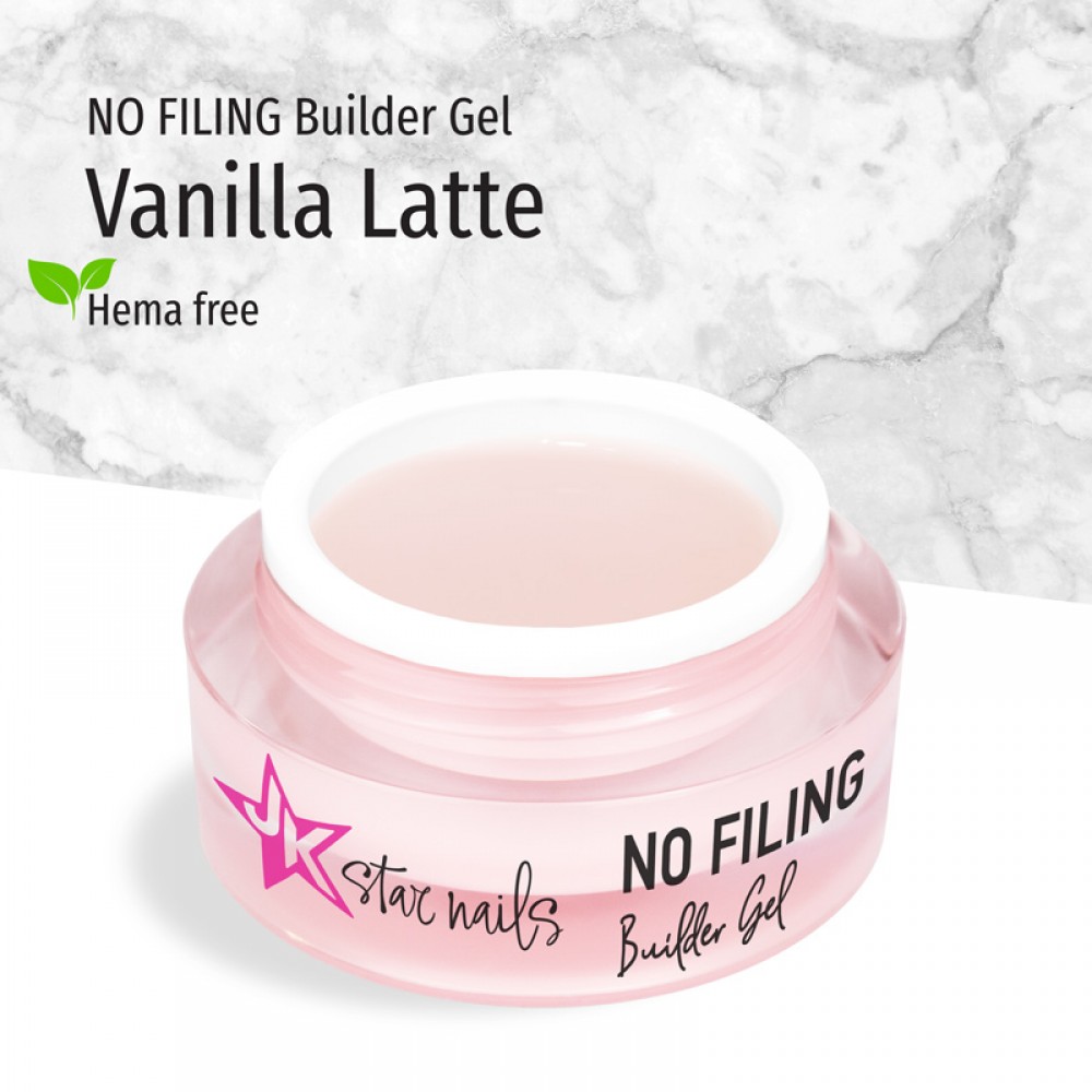 J.K No Filing Builder Gel Vanilla Latte Hema Free 15ml