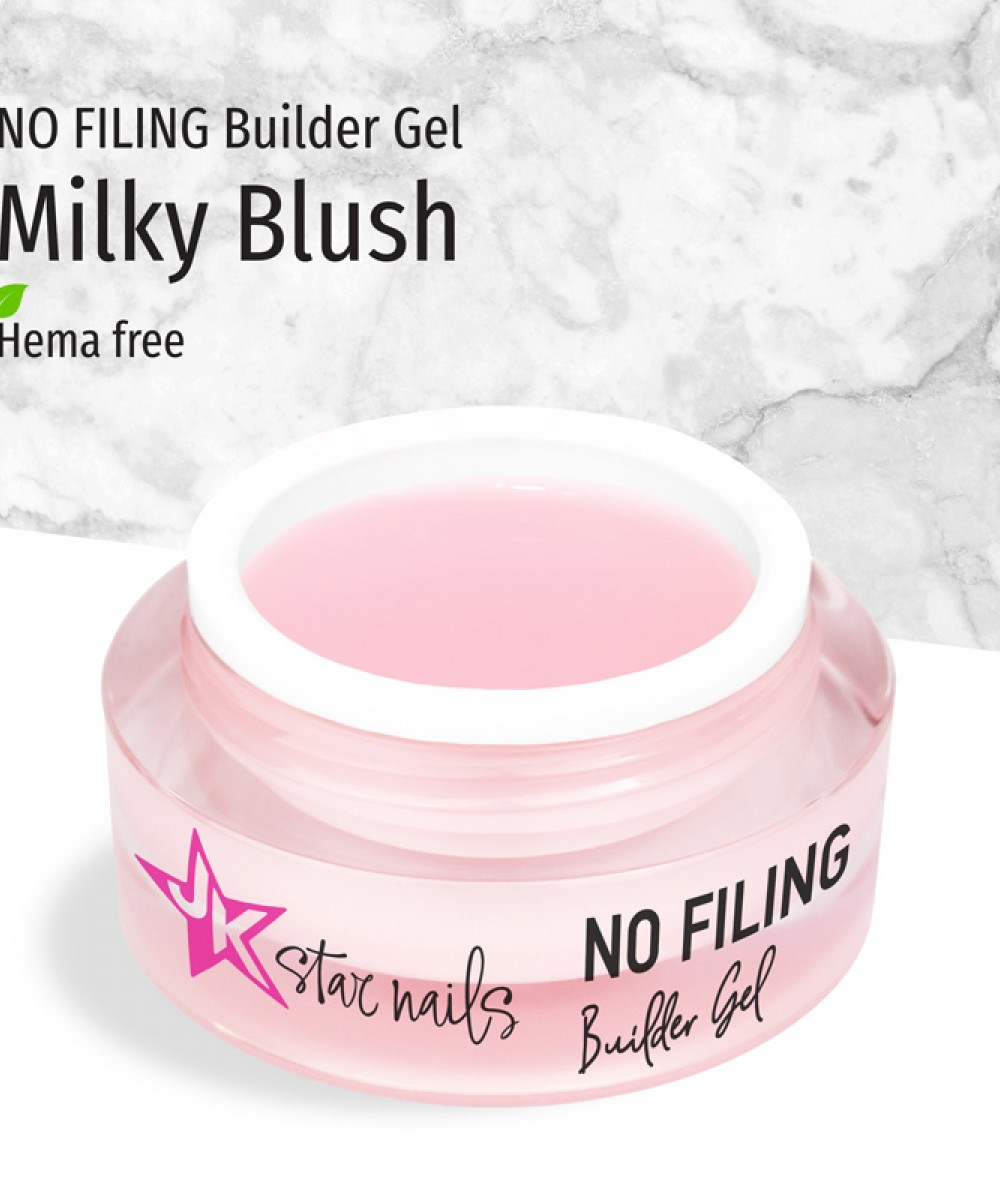 J.K No Filing Builder Gel Milky Blush Hema Free 15ml