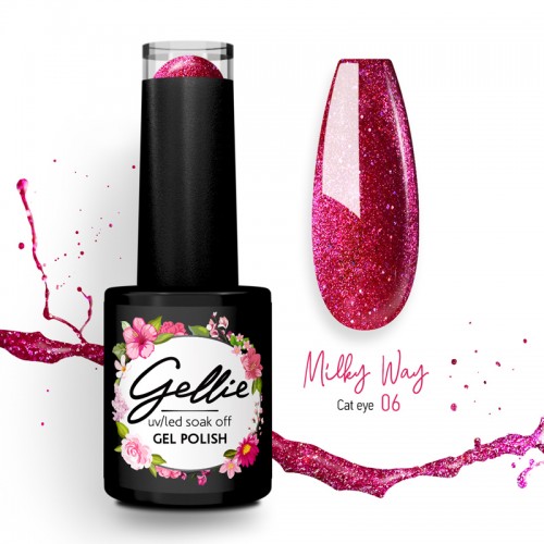 Gellie Ημιμόνιμο Βερνίκι Νυχιών Milky Way Cat Eye 06 ,10ml