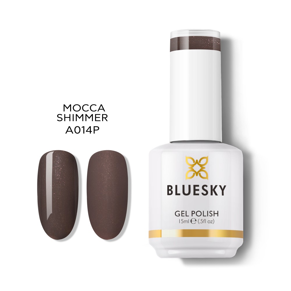 Bluesky Ημιμόνιμο Βερνίκι Νυχιών A014 Mocca Shimmer, 15ml
