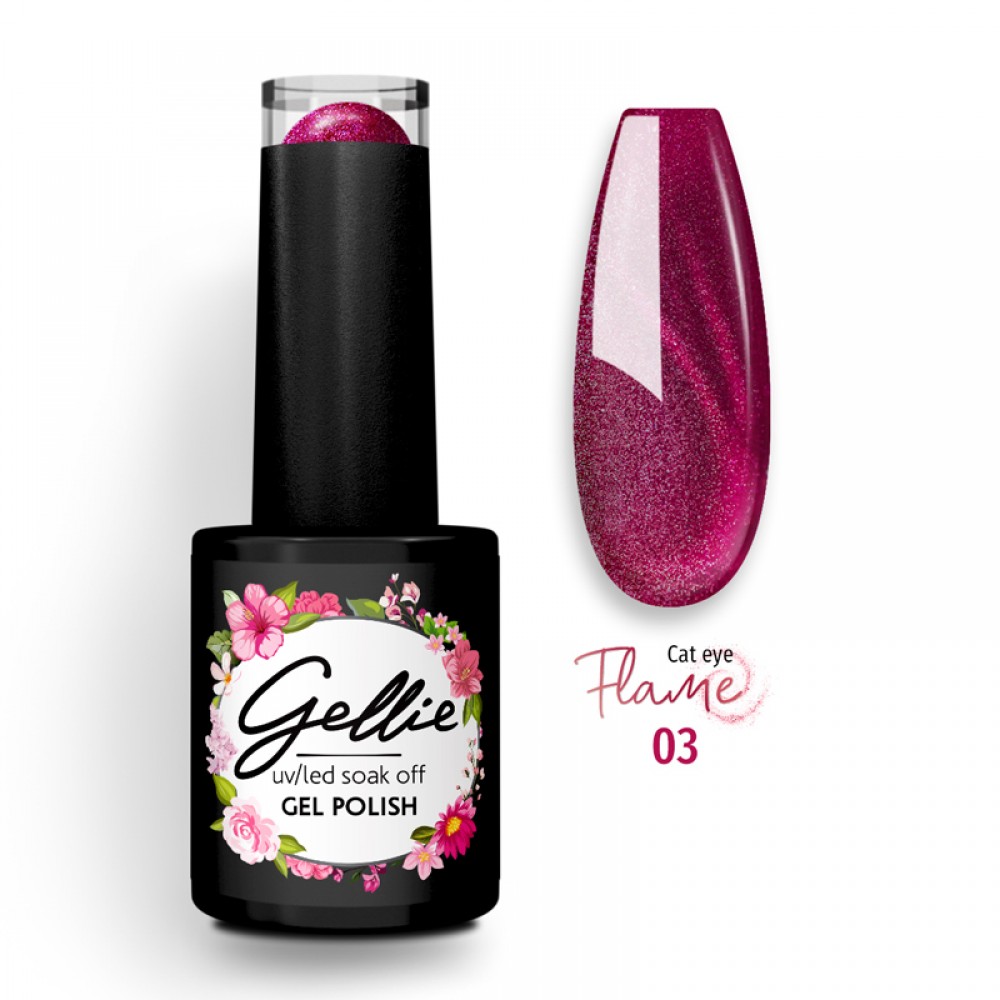 Gellie Ημιμόνιμο Βερνίκι Νυχιών Flame Cat Eye 03, 10ml