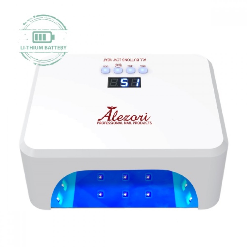 Alezori Λάμπα Πολυμερισμού Pro UV LED Low Heat 60W Με Ενσωματωμένη Μπαταρία