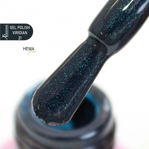 Alezori Ημιμόνιμο Βερνίκι Gel Polish Viridian 21 Hema Free 15ml