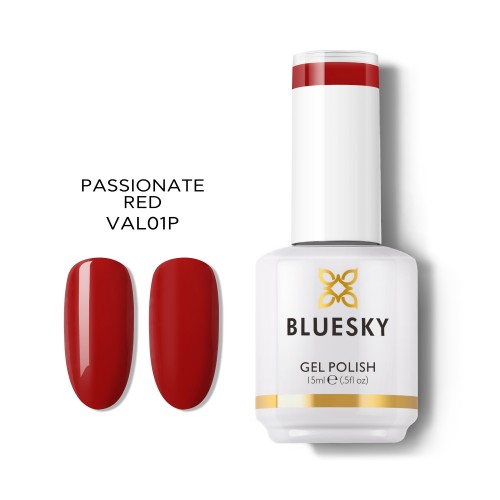 Bluesky Ημιμόνιμο Βερνίκι Νυχιών VAL01P Passionate Red, 15ml