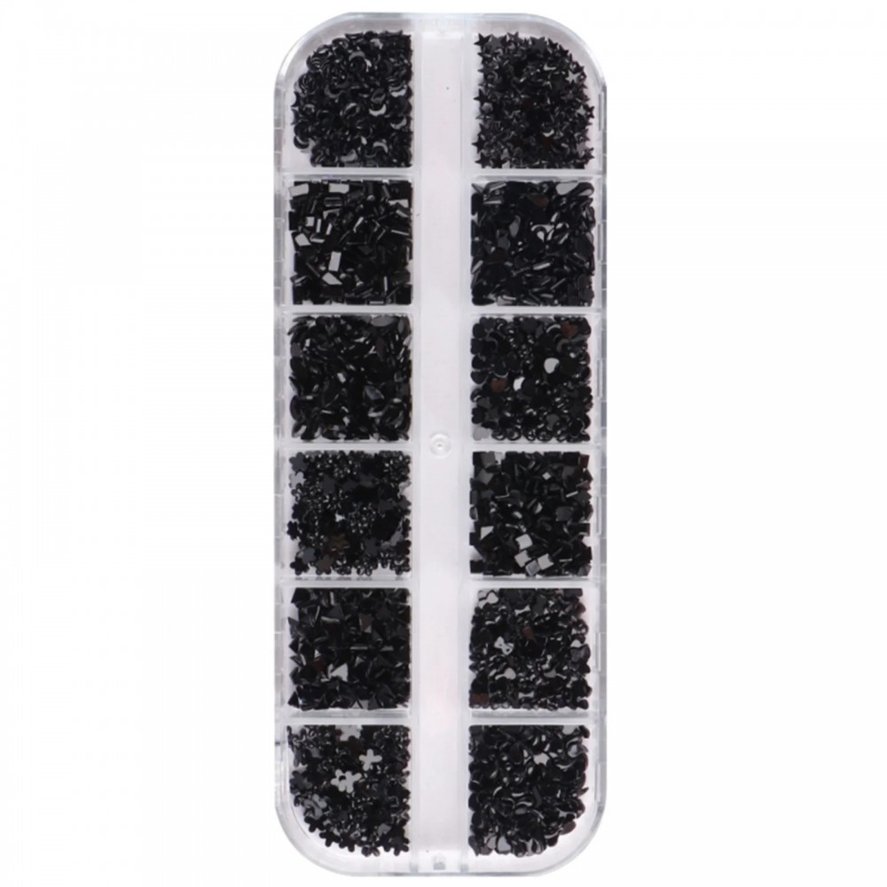 Διακοσμητικά Νυχιών Resin Rinestone Black 28g