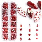 Διακοσμητικά Νυχιών Resin Rinestone Red Διακοσμητικά Νυχιών Resin Rinestone Red