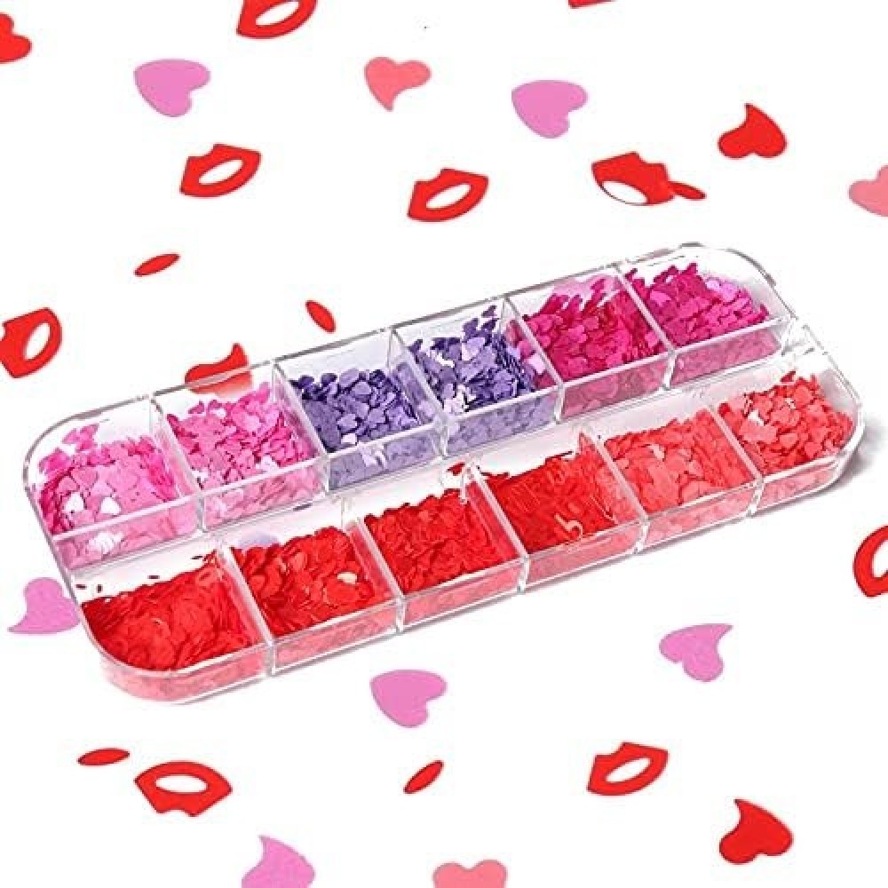 Διακοσμητικά Νυχιών Καρδιές Box Sequins A 28g
