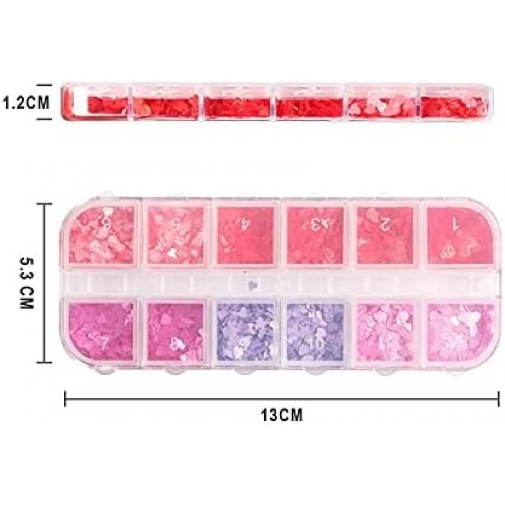 Διακοσμητικά Νυχιών Καρδιές Box Sequins A 28g Διακοσμητικά Νυχιών Καρδιές Box Sequins A 28g