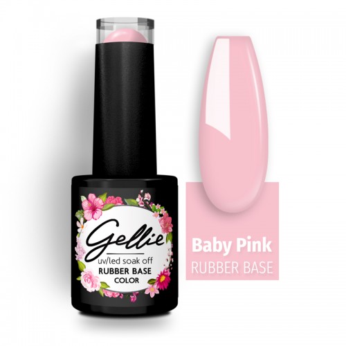 Gellie Rubber Base Color Baby Pink ,10ml