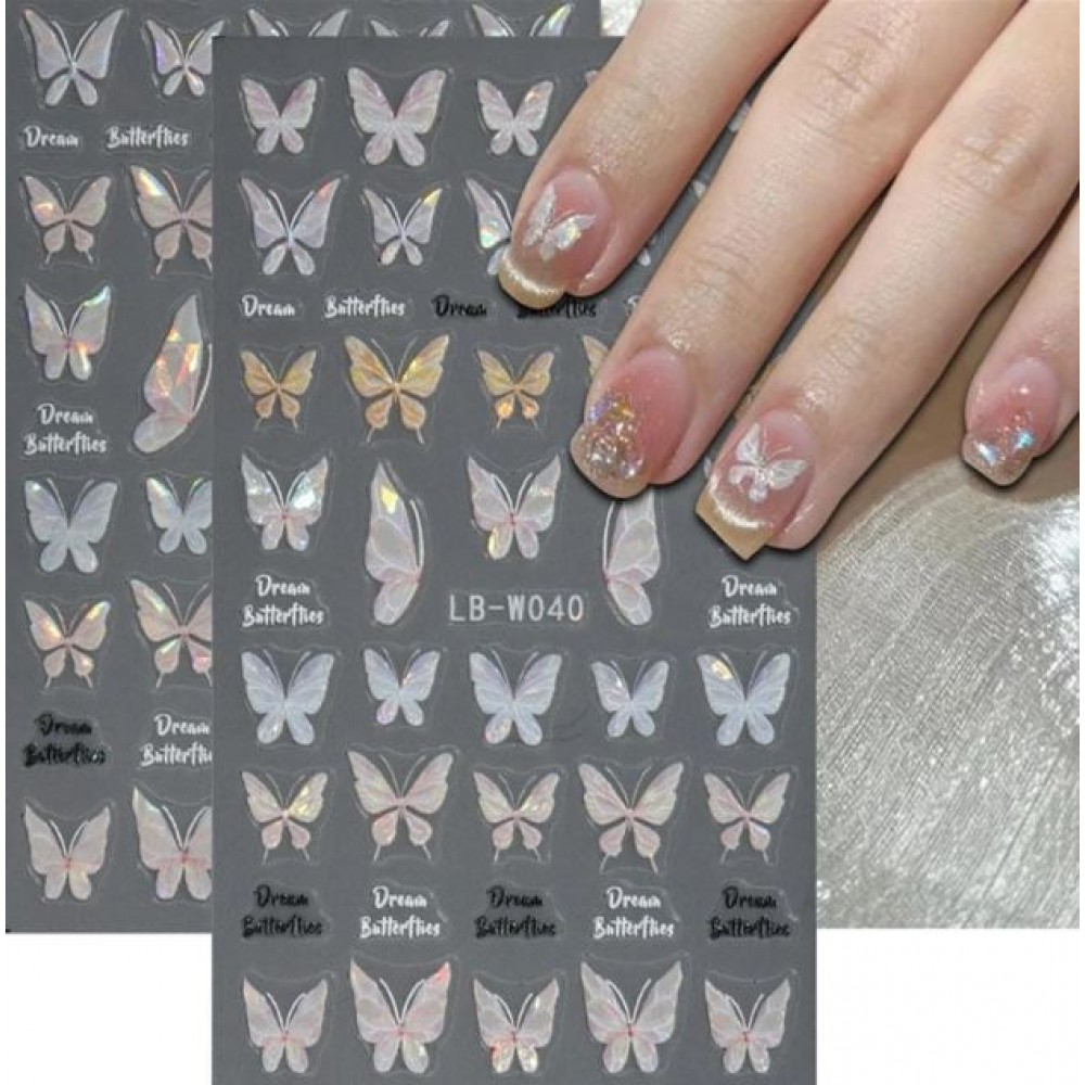 Αυτοκόλλητα Νυχιών Fairy Butterfly LB-W040