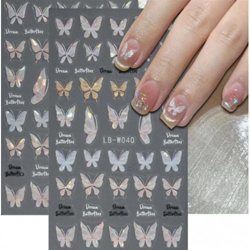 Αυτοκόλλητα Νυχιών Fairy Butterfly LB-W040
